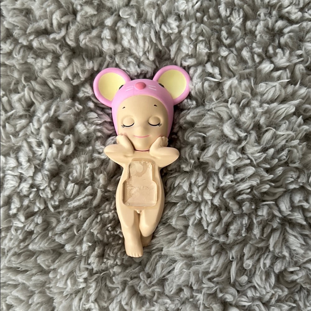 Pink and Cream Art Figurine